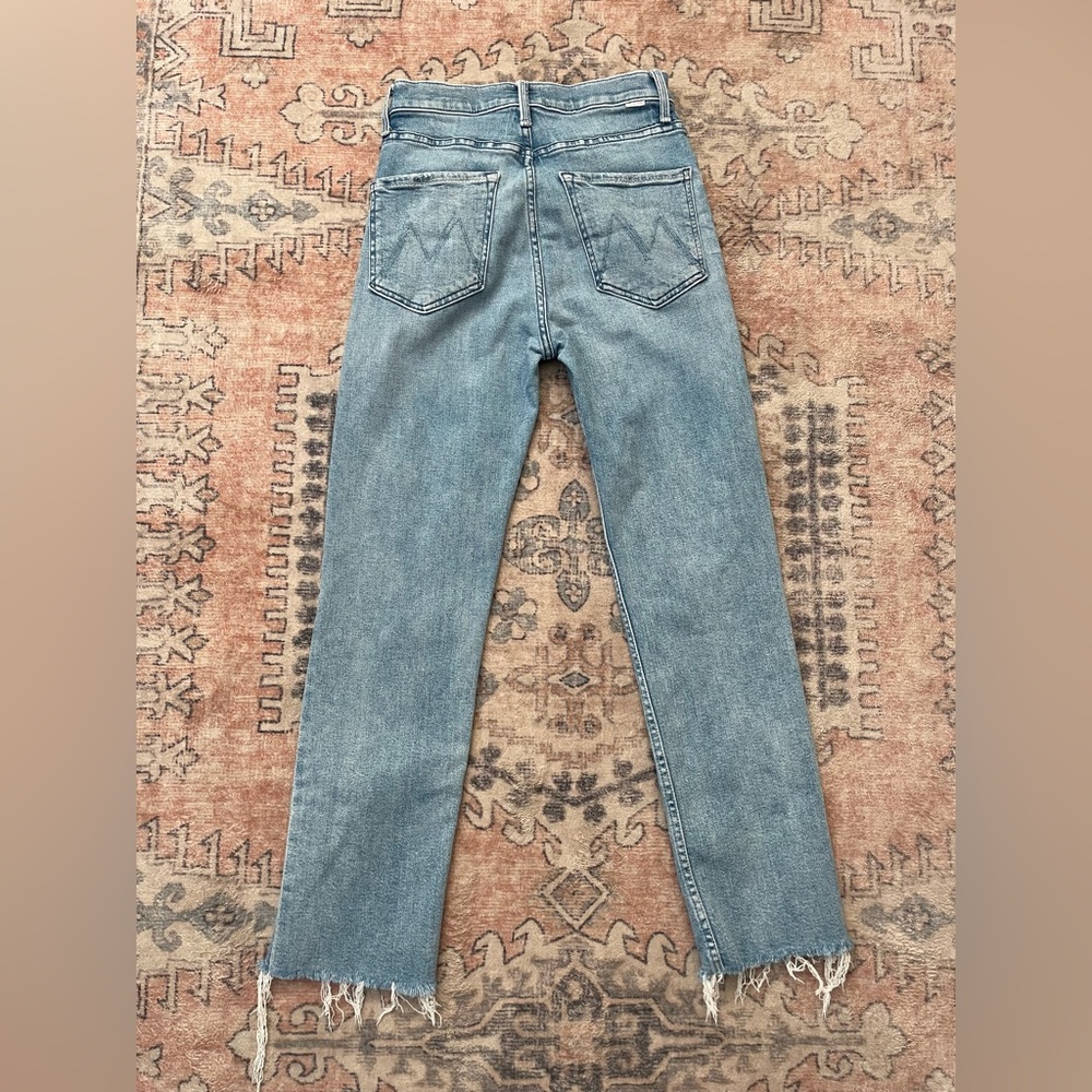 MOTHER Highwaist Rider Ankle Fray Fish Out Of Water Light Wash Jeans Women’s 26 - Picture 3 of 7